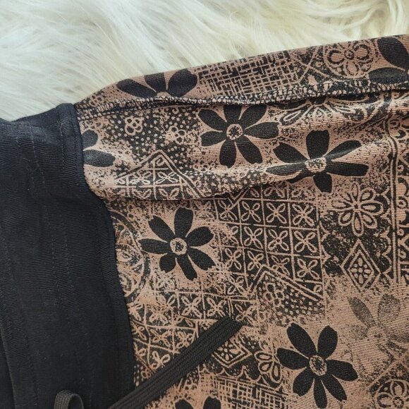 Chico's Travelers 2 L 12 Elastic Tie Waist Slinky Pants Brown Inside Out Look - Picture 9 of 13